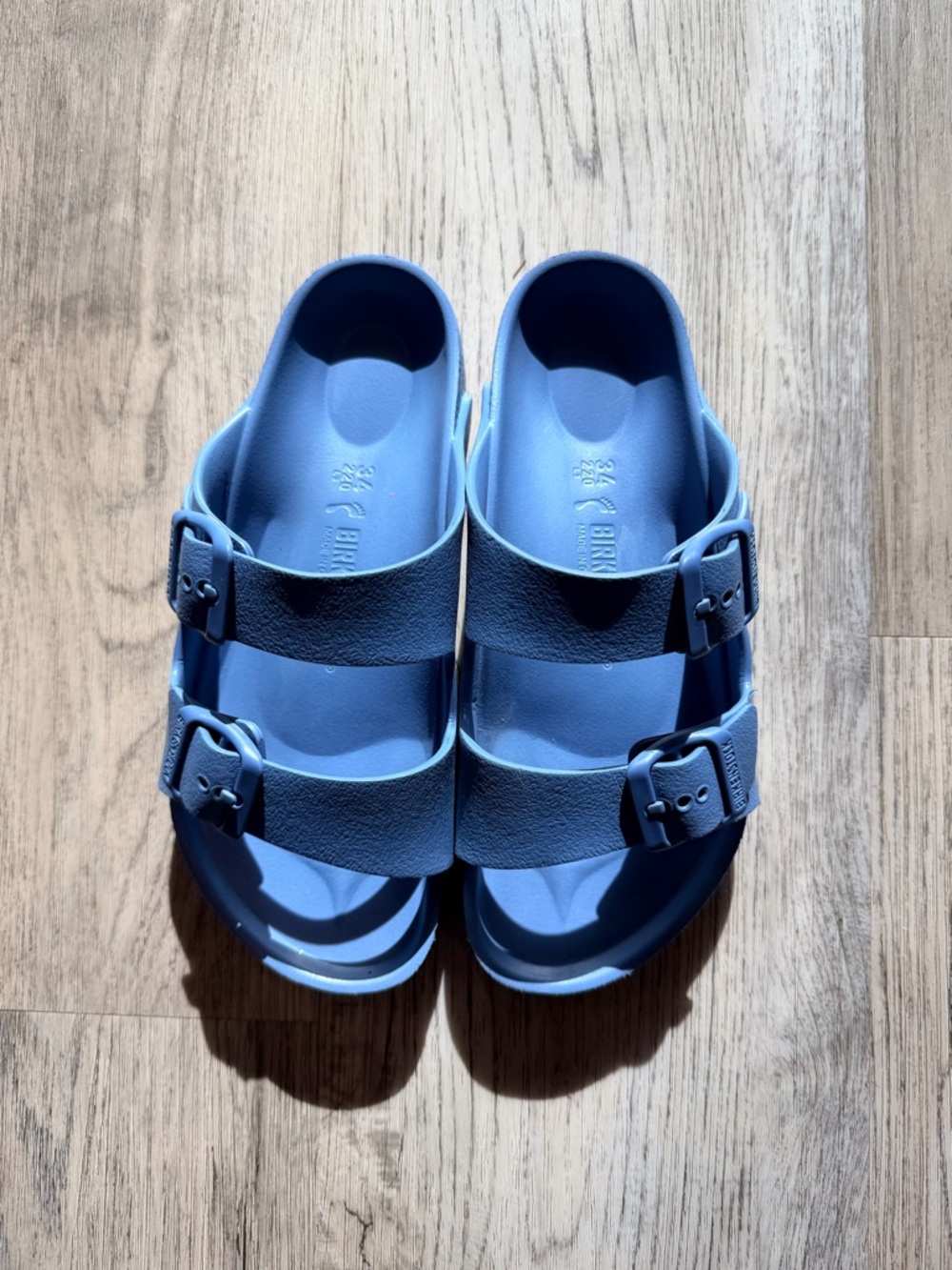 Birkenstock Kids Light Blue Double-Strap Slides